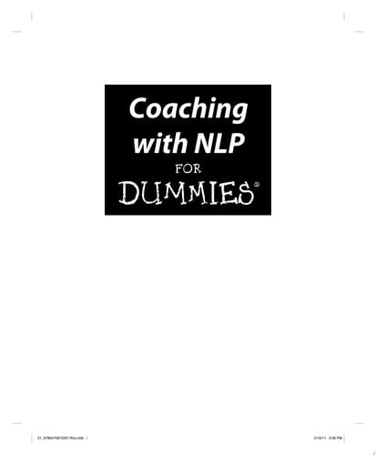 Coaching With NLP For Dummies